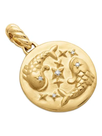 David Yurman 18k Yellow Gold Pisces Diamond Necklace
