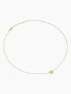 David Yurman 18k Yellow Gold Puffy Heart Diamond Necklace In Gold
