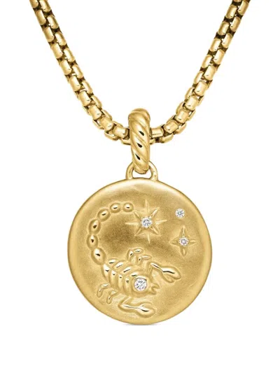 David Yurman 18k Yellow Gold Scorpio Diamond Necklace