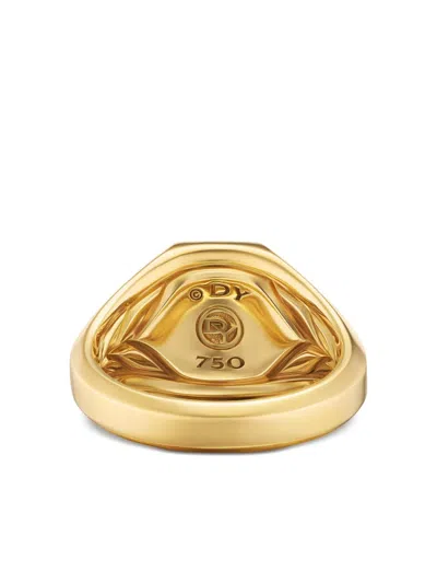 David Yurman 18k Yellow Gold Streamline® Pietersite Signet Ring