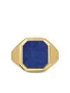 David Yurman 18k Yellow Gold Streamline® Signet Lapis Lazuli Ring In Gold