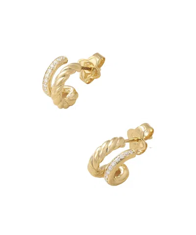 David Yurman 18-karat Gold Diamond Hoop Earrings