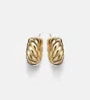 David Yurman 18kt Yellow Gold 5.4mm Sculpted Cable Hoop Earrings In Gold