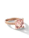 David Yurman 18kt Rose Gold Chatelaine Morganite And Diamond Ring In Pink
