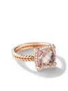 David Yurman 18kt Rose Gold Chatelaine Morganite And Diamond Ring In D8ramodi