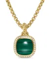 David Yurman 18kt Yellow Gold Albion Malachite And Diamond Pendant In 金色