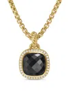 David Yurman 18kt Yellow Gold Albion Onyx And Diamond Pendant In 金色