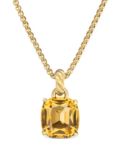 David Yurman 18kt Yellow Gold And Citrine Marbella Amulet