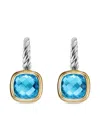 David Yurman 18kt Yellow Gold And Sterling Silver Albion Topaz Drop Earrings In Silver