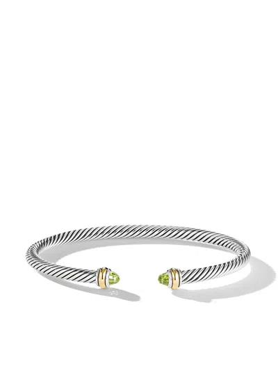 DAVID YURMAN 18KT YELLOW GOLD AND STERLING SILVER CLASSIC CABLE BRACELET (4MM)