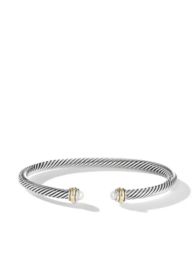 DAVID YURMAN 18KT YELLOW GOLD AND STERLING SILVER CLASSIC CABLE BRACELET (4MM)