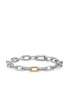 David Yurman 18kt Yellow Gold And Sterling Silver Dy Madison® Chain Bracelet In Silver