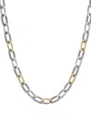 David Yurman 18kt Yellow Gold And Sterling Silver Dy Madison Chain Necklace (8.5mm) In Silver