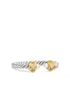 David Yurman Sterling Silver Renaissance Pearl And Diamond Ring In Silver