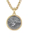 David Yurman 18kt Yellow Gold And Silver Amulet Storm Pendant In Gold