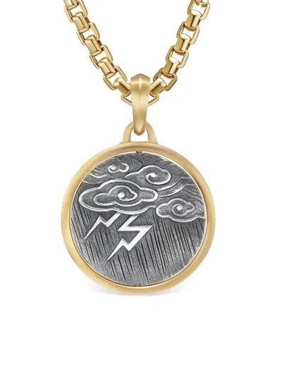 David Yurman 18kt Yellow Gold And Silver Amulet Storm Pendant