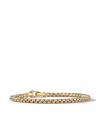 David Yurman Men's Box Chain Bracelet In 18k Yellow Gold 3.4mm In Gold