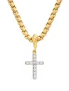 David Yurman 18k Yellow Gold Cross Amulet Necklace In 金色