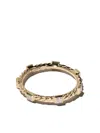David Yurman 18kt Yellow Gold Cable Collectibles Cable Diamond Stack Ring In 88adi