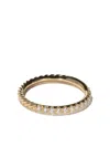 David Yurman 18kt Yellow Gold Cable Collectibles Diamond Stack Ring In 88adi
