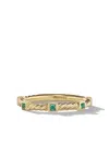 David Yurman 18kt Yellow Gold Cable Collectibles Emerald Ring In Gold