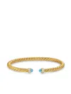 David Yurman 18kt Yellow Gold Cablespira Topaz And Diamond Bracelet (4mm) In Gold