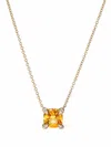 David Yurman 18kt Yellow Gold Châtelaine Citrine Diamond Pendant Necklace In Gold