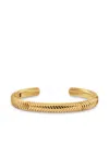 David Yurman 18kt Yellow Gold Chevron Cuff Bracelet (8mm) In Gold