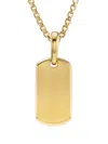 David Yurman 18kt Yellow Gold Chevron Tag In Gold