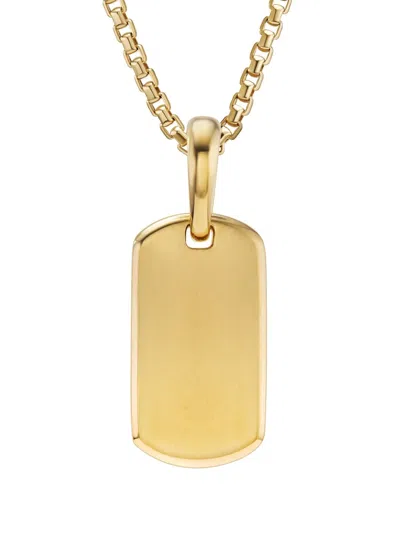 David Yurman 18kt Yellow Gold Chevron Tag