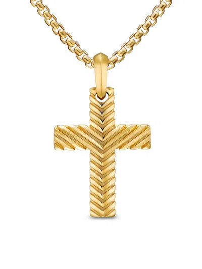 David Yurman 18kt Yellow Gold Cross Pendant