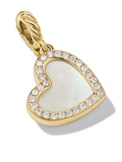 David Yurman 18kt Yellow Gold Elements Heart Diamond Pendant
