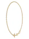 David Yurman 18kt Yellow Gold Three Ring Chain Necklace In 金色