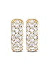 David Yurman 18kt Yellow Gold Diamond Sculpted Cable Hoop Earrings In Gold