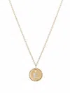 David Yurman 18kt Yellow Gold Initial E Diamond Charm Necklace In Gold