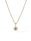 David Yurman 18kt Yellow Gold Amulets Diamond And Sapphire Evil Eye Pendant In 88absbddi