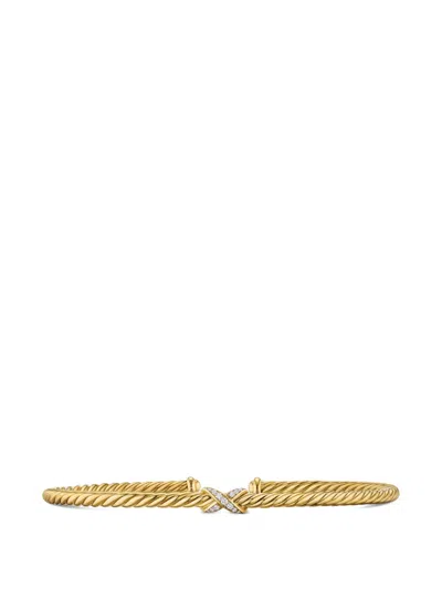 David Yurman 18kt Yellow Gold Flex Petite X Bracelet