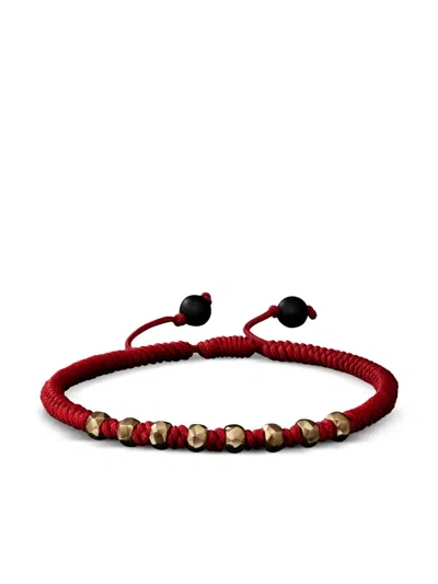David Yurman 18kt Yellow Gold 5.5 Fortune Onyx Bracelet In Red