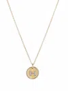 David Yurman 18kt Yellow Gold Initial H Diamond Charm Necklace In Gold