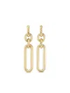 David Yurman 18kt Yellow Gold Lexington Double Link Drop Earrings In Gold