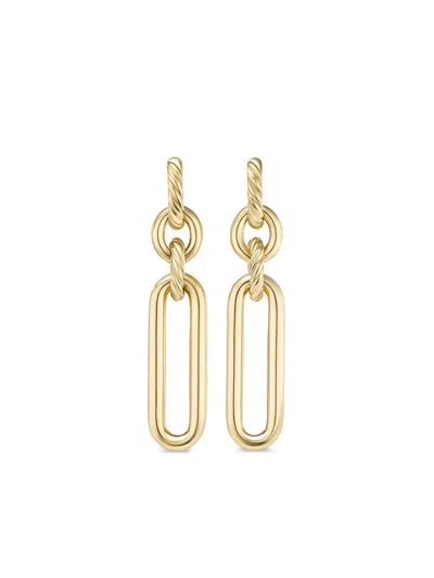 David Yurman 18kt Yellow Gold Lexington Double Link Drop Earrings