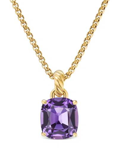 David Yurman 18kt Yellow Gold And Amethyst Marbella Amulet In 金色