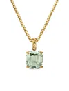 David Yurman 18kt Yellow Gold Marbella™ Prasiolite Pendant In Green