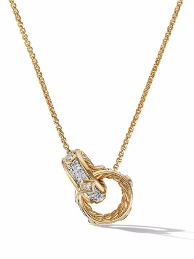 David Yurman 18kt Yellow Gold Modern Renaissance Pendant Diamond Necklace