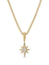 David Yurman 18kt Yellow Gold Diamond North Star Charm Enhancer In Gold