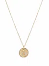 David Yurman 18k Yellow Gold Initial O Diamond Charm Necklace In Gold