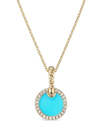 David Yurman Dy Elements Pendant Necklace With Gemstone And Diamonds In 18k Gold, 17.8mm, 16-18"l In Gold