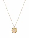 David Yurman 18kt Yellow Gold Initial R Diamond Charm Necklace In Gold