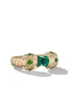 David Yurman Renaissance 18-karat Gold, Malachite And Diopside Ring In Gold