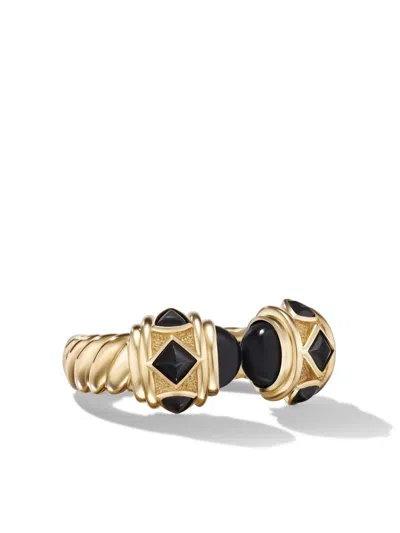 David Yurman 18kt Yellow Gold Renaissance Onyx Ring (6.5mm)